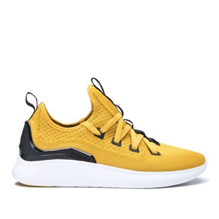 Supra Factor Mens Low Tops Shoes Yellow UK 49AOT